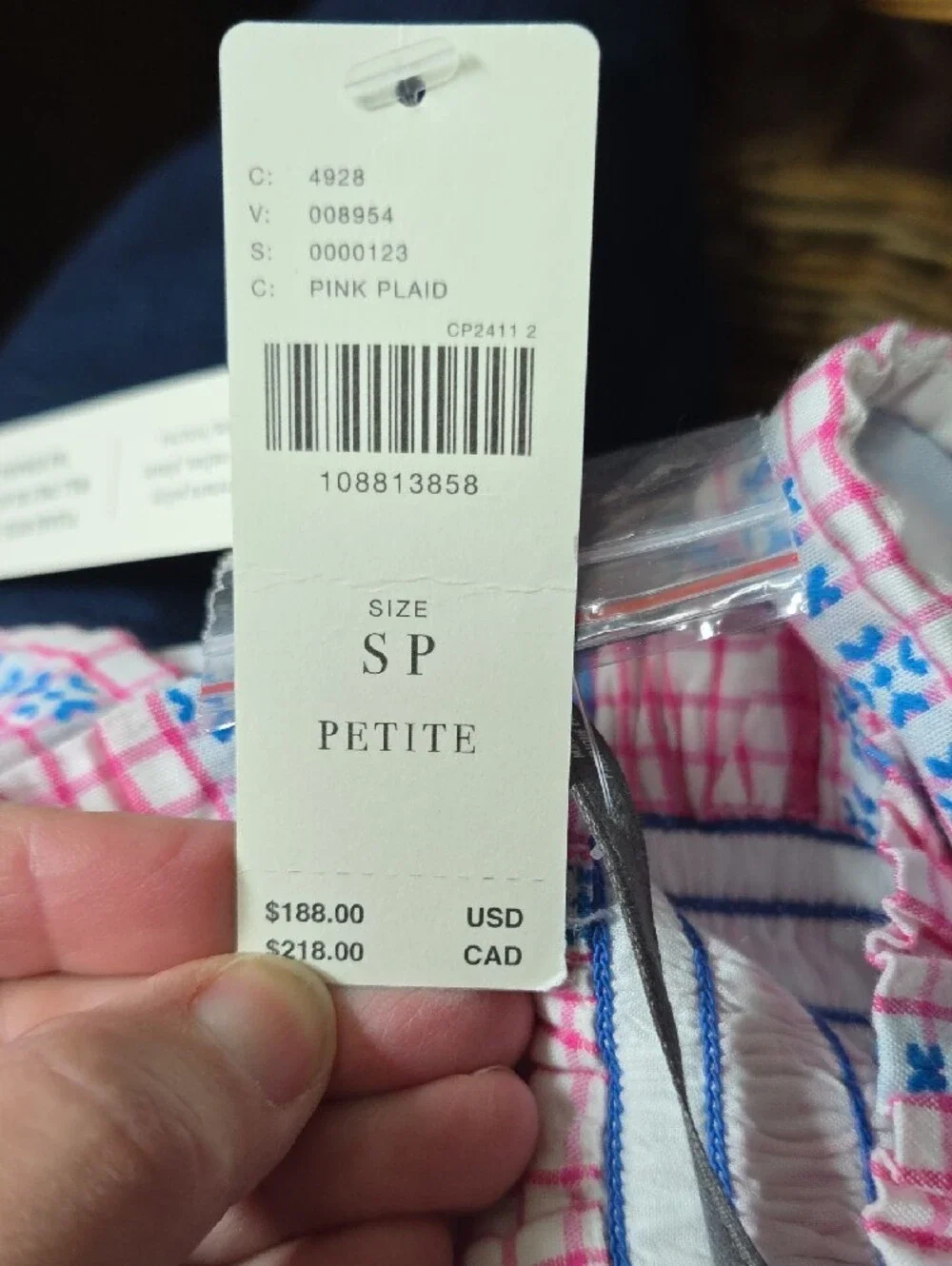 Anthropologie Pink & Blue Striped Puff-Sleeve Midi Dress - Picture 4 of 5